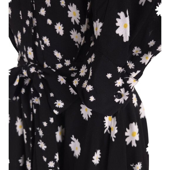 Maje Rafi Daisy Print Shirt Dress Size 1 S Womens Black Floral $445 - Picture 9 of 16